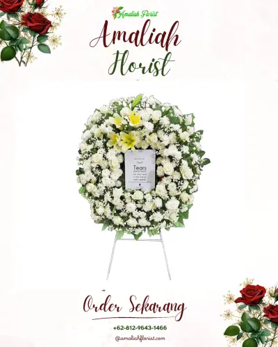 Krans Bunga Duka Cita di Argomulyo