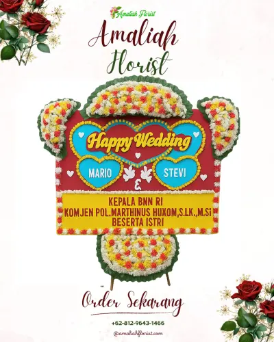 Karangan Papan Bunga Pernikahan di Argomulyo